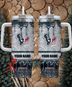 Houston Texans NFL Glitter Custom Name 40oz Stanley Tumbler