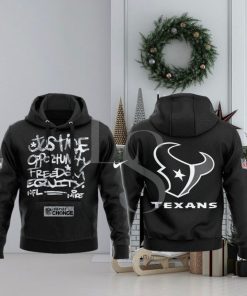Houston Texans NFL Justice Opportunity Equity Freedom Hoodie 3D