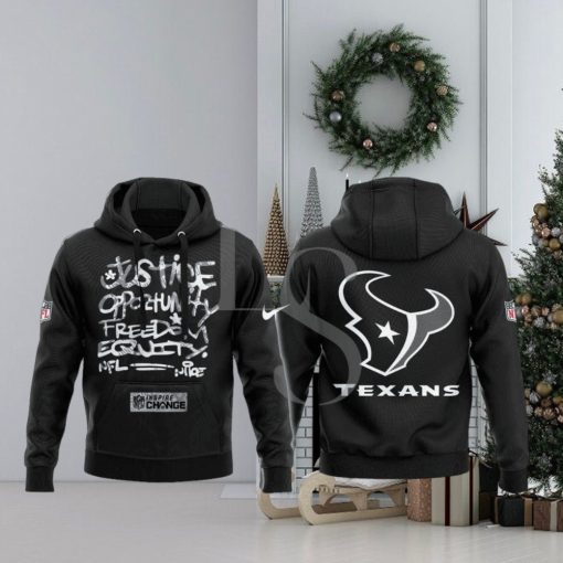 Houston Texans NFL Justice Opportunity Equity Freedom Hoodie 3D