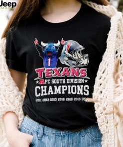 Houston Texans mascot AFC South Division Champions shirt