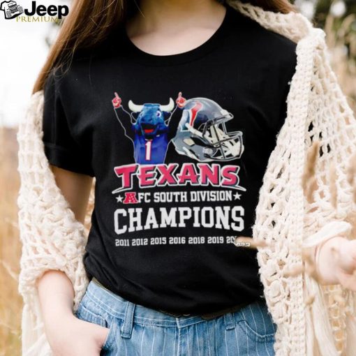 Houston Texans mascot AFC South Division Champions shirt