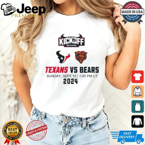 Houston Texans vs. Chicago Bears Sunday Sept 15 2024 NFL Kickoff game matchup shirt