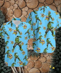 Hulk Marvel Avengers Style Clothing Hawaiian Shirt Print Minnesota Vikings