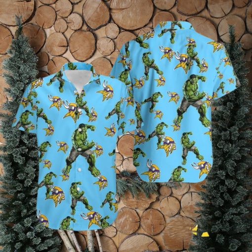 Hulk Marvel Avengers Style Clothing Hawaiian Shirt Print Minnesota Vikings