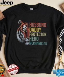 Husband Daddy Protector Hero Mechanician Father's Day Father T Shirt