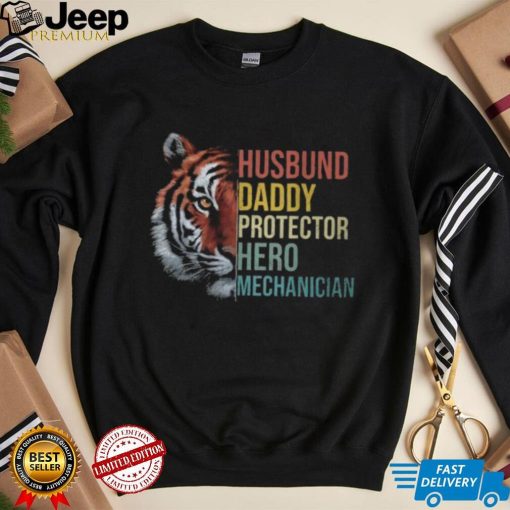 Husband Daddy Protector Hero Mechanician Father’s Day Father T Shirt