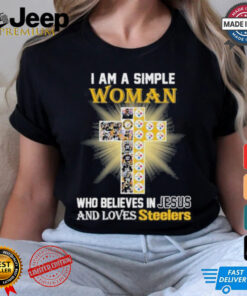 I Am A Simple Woman Who Believes In Jesus And Loves Steelers Logo Shirt