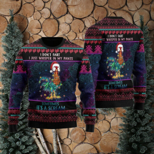 I Don’t Fart I Just Whisper In My Pants Sometimes It’s A Scream Ugly Christmas Sweater