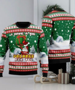 I Have A Big Package For You Christmas Ugly Christmas Sweater