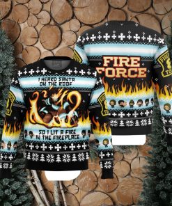 I Heard Santa on the Roof Fire Force Ugly Christmas Sweaters