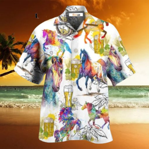I Like Horse And Beer Hawaiian Shirt