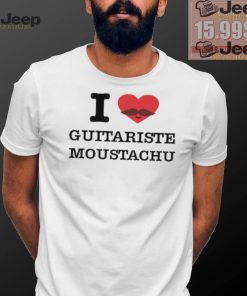 I Love Guitariste Moustachu T Shirt