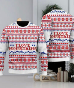 I Love Mountains Ugly Christmas Sweater