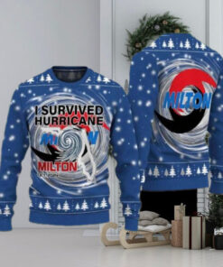 I Survived Hurricane Milton 2024 Ugly Christmas Sweater – Fun and Memorable Holiday Sweater