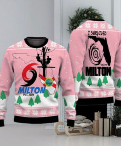 I Survived Hurricane Milton October 2024 Ugly Christmas Sweater – Memorable Holiday Sweater