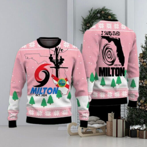 I Survived Hurricane Milton October 2024 Ugly Christmas Sweater – Memorable Holiday Sweater