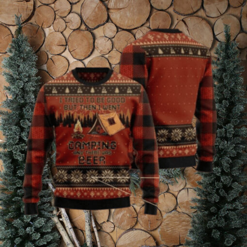 I Tried To Be Good But Then I Went Camping Ugly Christmas Sweater