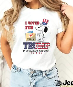 I VOTED FOR TRUMP IN 2016, 2020 AND 2024 Unisex T Shirt