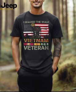 I Walked The Walk Vietnam Veterans American Flag 237 Unisex T Shirt