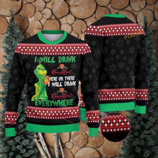 I Will Drink Here Or There I Will Drink Everywhere Grinch Ugly Christmas Sweater