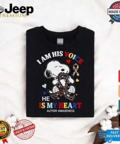 I am his voice he is my heart austim awareness shirt