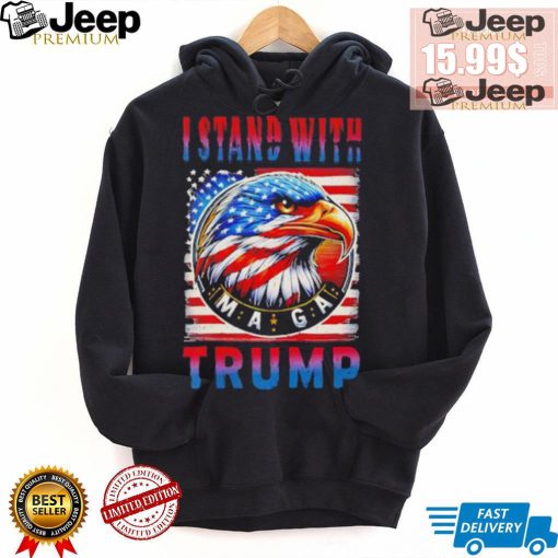 I stand with Trump Maga America flag shirt