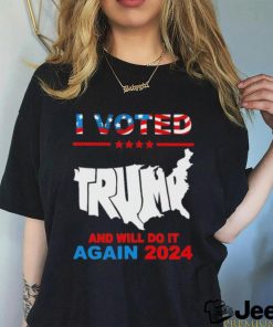 I vote Trump and will do it again 2024 shirt