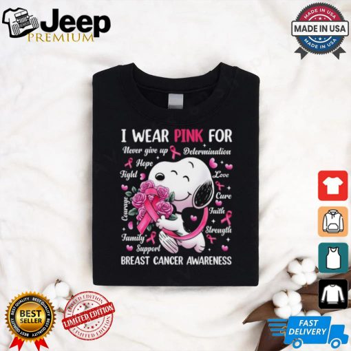 I wear pink for breast cancer a wareness shirt