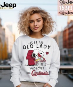 Snoopy Just An Old Lady Who Loves The St Louis Cardinals Shirt