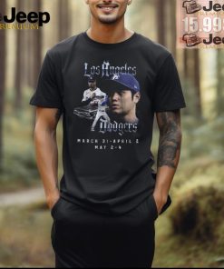 Official Los Angeles Dodgers March 31 April 2 May 2 4 Tour of 2025 shirt