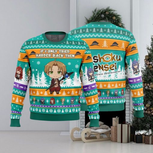 If I Only Tried Harder Mushoku Tensei Jobless Reincarnation Ugly Christmas Sweater