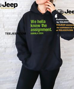 Igsartstudio We Hella Know The Assignment Kamala 2024 Tee shirt