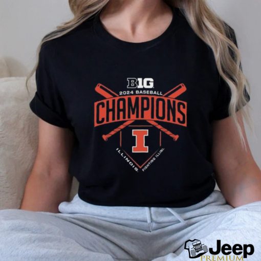 Illinois Fighting Illini Big 2024 Baseball Champions Shirt