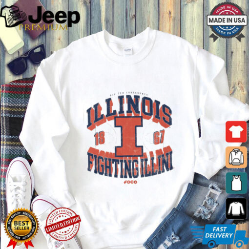 Illinois Fighting Illini Court Arched Wordmark T Shirt