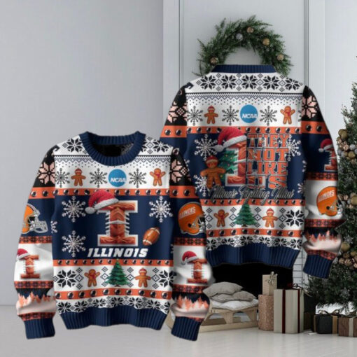 Illinois Fighting Illini Football They Not Like Us Christmas Ugly Sweater