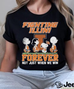 Illinois Fighting Illini Snoopy Charlie Brown Forever Not Just When We Win T Shirt