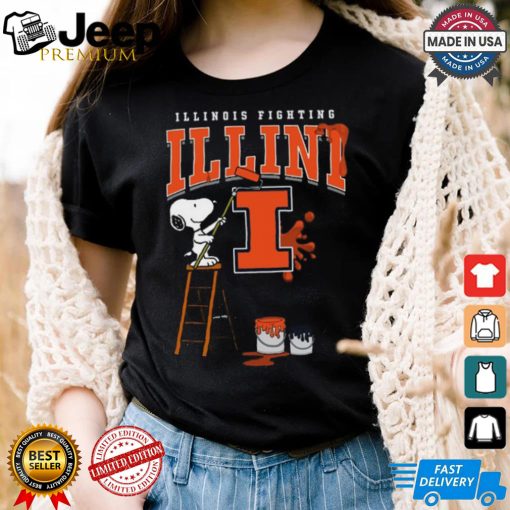 Illinois Fighting Illini Snoopy Painting Shirt