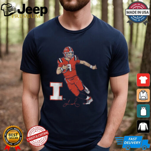 Illinois Football Luke Altmyer Superstar Pose Shirt