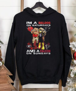 I’m A Georgia Bulldogs On Saturdays And A Atlanta Falcons On Sundays T Shirt