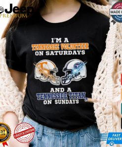 I’m A Tennessee Volunteer On Saturdays And A Tennessee Titans On Sundays Helmet Shirt