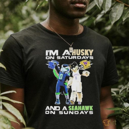 I’m A Washington Huskies On Saturdays And Seattle Seahawks On Sundays Mascot Shirt