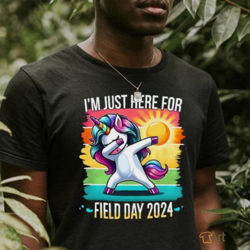 Im Just Here For Field Day Happy Field Day Dabbing Unicorn T shirt