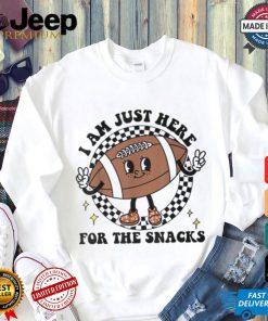 I'm Just Here For The Snacks Football Mom Game Day T Shirt