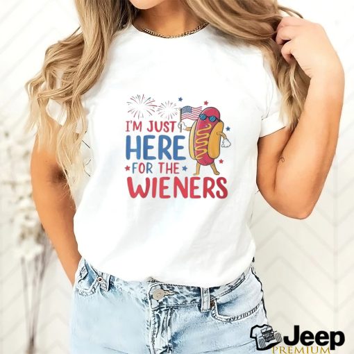 I’m Just Here For The Wieners 4Th Of July Hot Dog T Shirt