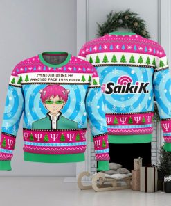 I’m Never Using The Disastrous Life of Saiki K Ugly Christmas Sweater