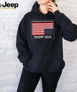 I’m Voting For A Convicted Felon Trump 2024 Usa Flag T Shirt