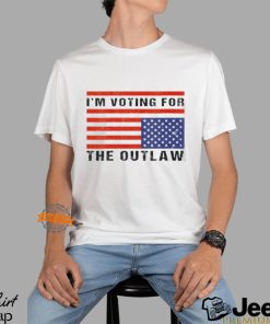 Im Voting The Outlaw Donald Trump 2024 Maga American Flag Shirt