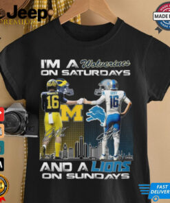 I'm a Michigan Wolverines On Saturdays And Detroit Lions On Sundays T Shirt