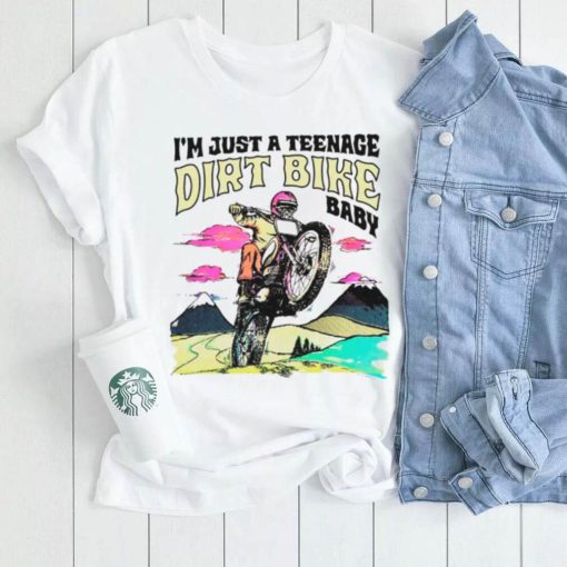 I’m just anage dirt bike baby shirt