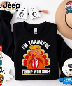 I’m thankful Trump Won 2024 cartoon shirt